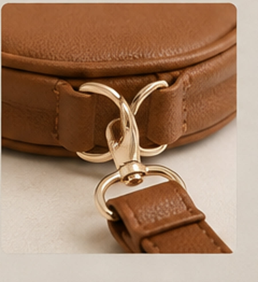 Solid brass clasp detail
