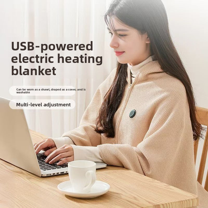 USB Graphene Heating Shawl Electric Washable Blanket